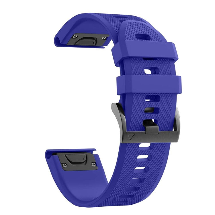 For Garmin Fenix 7s 20mm Silicone Watch Band(Dark Blue) by bashfashion