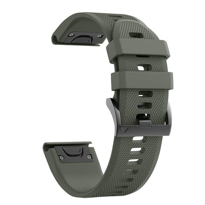 For Garmin Descent Mk2S 20mm Silicone Watch Band(Amygreen) by bashfashion