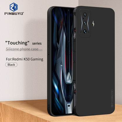For Xiaomi Redmi K50 Gaming PINWUYO Sense Series Liquid Silicone TPU Phone Case(Black) by PINWUYO