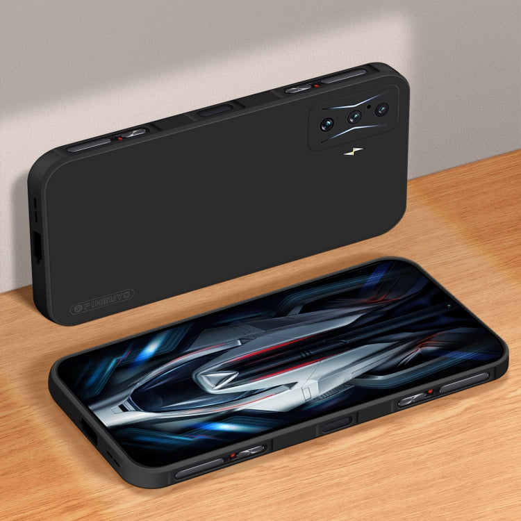 For Xiaomi Redmi K50 Gaming PINWUYO Sense Series Liquid Silicone TPU Phone Case(Black) by PINWUYO
