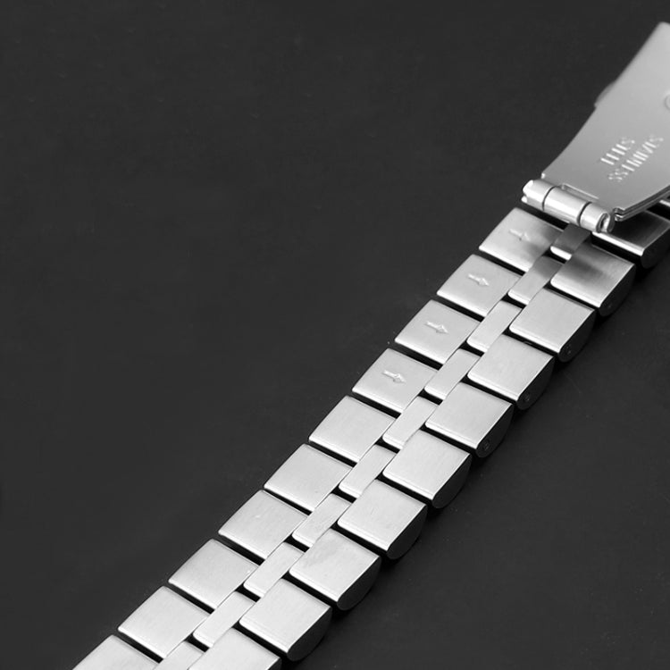 Half-Round Three-Bead Metal Watch Band For Apple Watch Ultra 49mm&Watch Ultra 2 49mm / Series 9&8&7 45mm / SE 3&SE 2&6&SE&5&4 44mm / 3&2&1 42mm(Silver) by bashfashion
