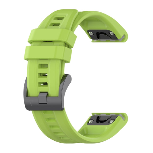For Garmin Fenix 7 22mm Silicone Solid Color Watch Band(Lime Green) by bashfashion