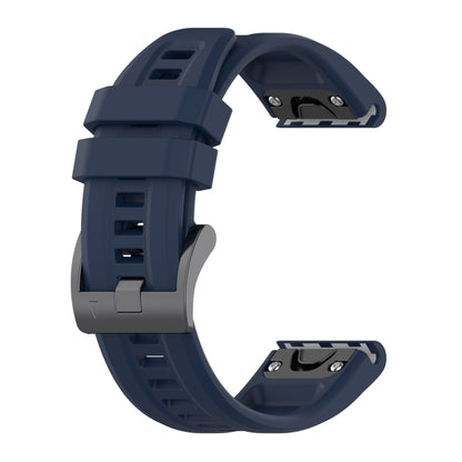 For Garmin Fenix 7 22mm Silicone Solid Color Watch Band(Dark Blue) by bashfashion