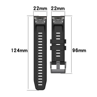 For Garmin Fenix 7 22mm Silicone Solid Color Watch Band(Orange) by bashfashion