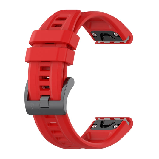 For Garmin Fenix 5S Plus 20mm Silicone Solid Color Watch Band(Red) by bashfashion