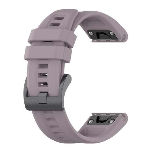 For Garmin Fenix 7X 26mm Silicone Sport Pure Color Watch Band(Roland Purple) by bashfashion