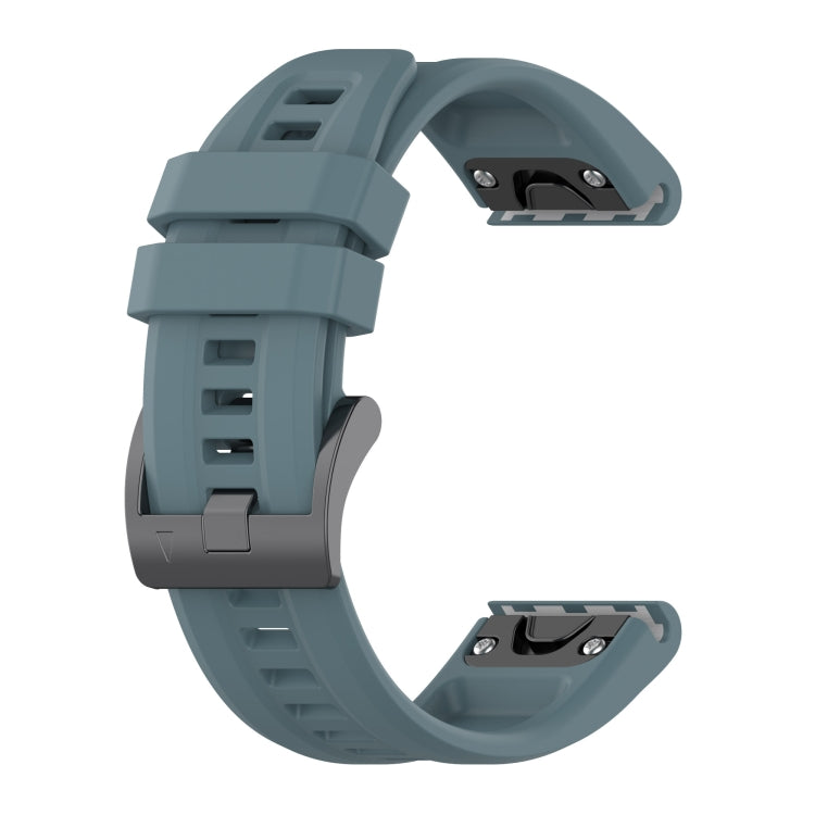 For Garmin Fenix 5X Plus 26mm Silicone Sport Pure Color Watch Band(Rock Cyan) by bashfashion
