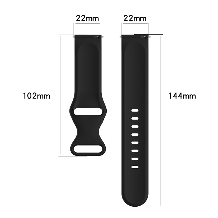For Xiaomi Haylou RT LS05S 22mm Solid Color Silicone Watch Band(Navy Blue) by bashfashion
