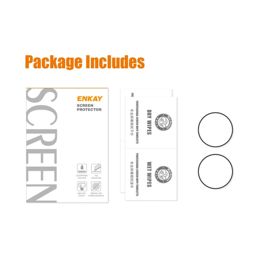 2 PCS For Huawei Watch GT 3 Pro 43mm ENKAY 3D Full Coverage Soft PC Edge + PMMA HD Screen Watch Film by ENKAY