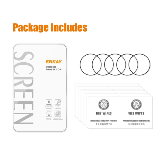 5 PCS For Huawei Watch GT 3 Pro 43mm ENKAY 3D Full Coverage Soft PC Edge + PMMA HD Screen Watch Film by ENKAY