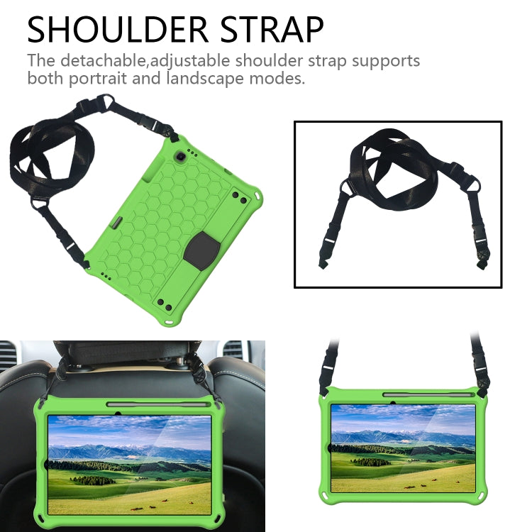 For Lenovo X306 / X606 / K10 Honeycomb EVA + PC Shockproof Tablet Case with Strap(Green+Black) by bashfashion