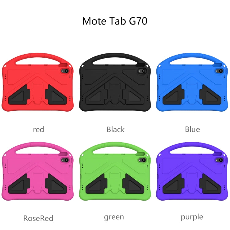 For Motorola Moto Tab G70 EVA Shockproof Tablet Case with Holder(Black) by bashfashion