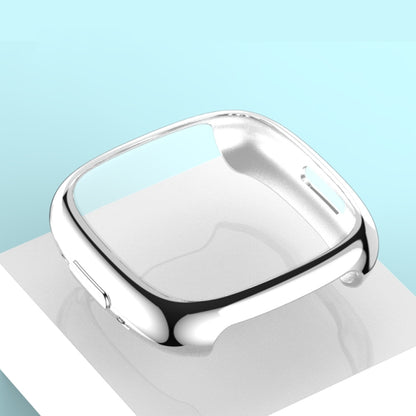 For Fitbit Versa 4 Shockproof TPU Protective Watch Case(Silver) by bashfashion