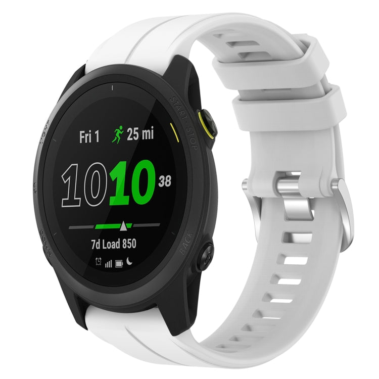 For Garmin Forerunner 745 22mm Silicone Sports Watch Band(White) by bashfashion