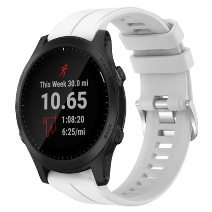 For Garmin Forerunner 945 22mm Silicone Sports Watch Band(White) by bashfashion
