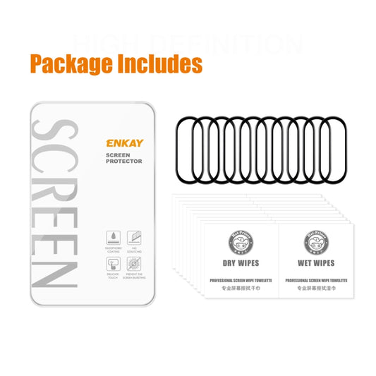 10 PCS For Xiaomi Mi Band 7 ENKAY 3D Full Coverage Soft PC Edge + PMMA HD Screen Protector Film by ENKAY