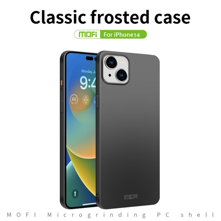 For iPhone 14 MOFI Frosted PC Ultra-thin Hard Case (Black) by MOFI
