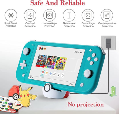 For Nintendo Switch and Switch Lite NS Nintendo Game Console Mini Portable Charging Dock Stand by bashfashion