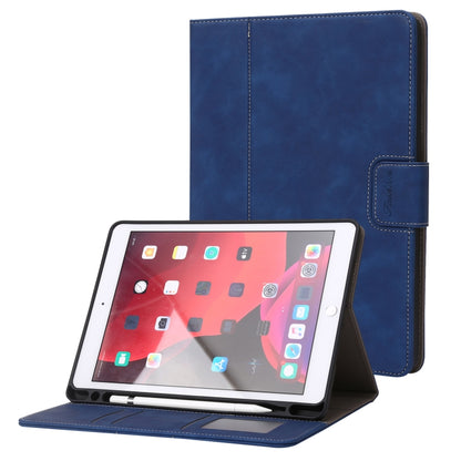 For iPad 10.2 2019 / 2020 / 2021 Calf Texture Horizontal Flip Leather Tablet Case(Dark Blue) by bashfashion
