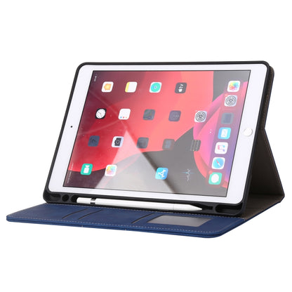 For iPad 10.2 2019 / 2020 / 2021 Calf Texture Horizontal Flip Leather Tablet Case(Dark Blue) by bashfashion