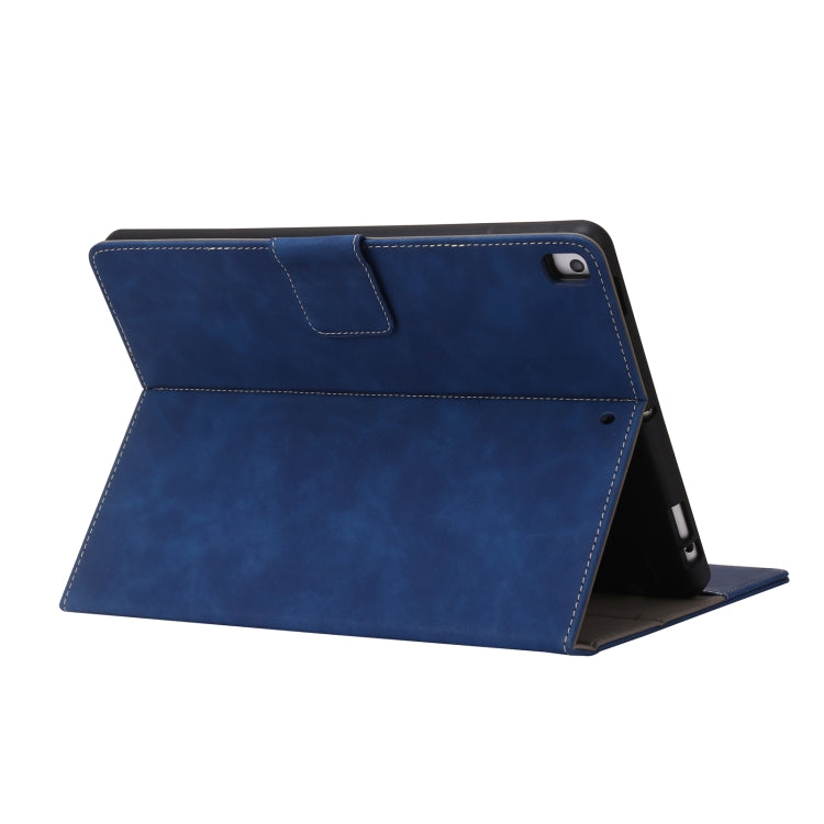 For iPad 10.2 2019 / 2020 / 2021 Calf Texture Horizontal Flip Leather Tablet Case(Dark Blue) by bashfashion