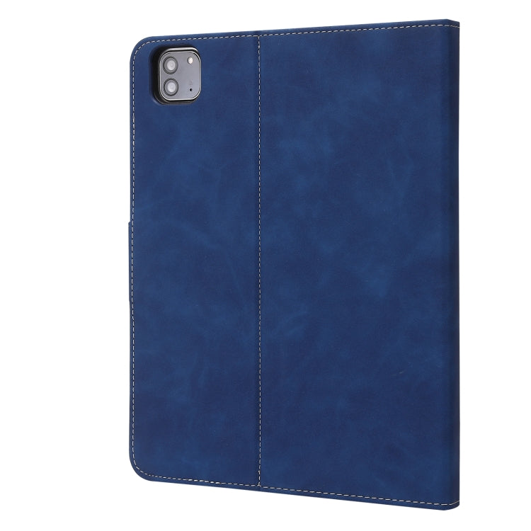 For iPad Pro 11 2022 / 2021 / 2020 / 2018 Calf Texture Horizontal Flip Leather Tablet Case(Dark Blue) by bashfashion
