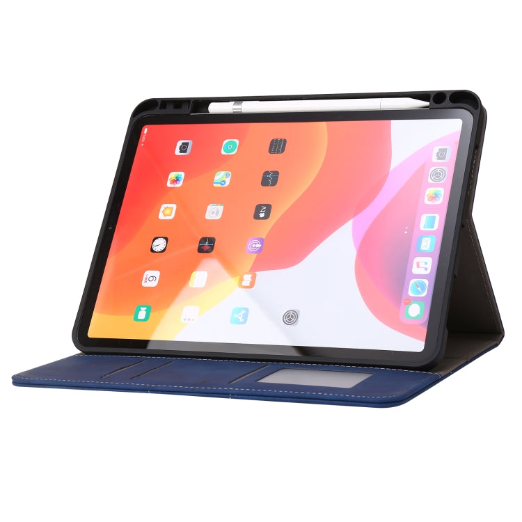 For iPad Pro 11 2022 / 2021 / 2020 / 2018 Calf Texture Horizontal Flip Leather Tablet Case(Dark Blue) by bashfashion