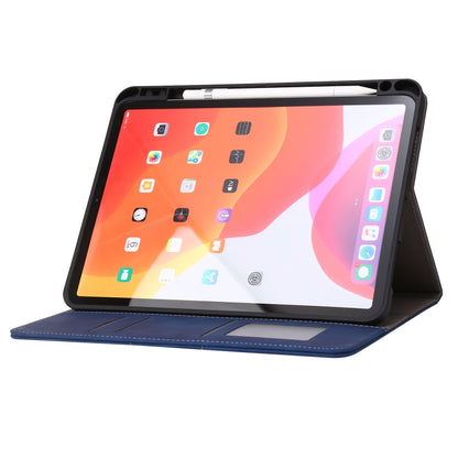 For iPad Pro 11 2022 / 2021 / 2020 / 2018 Calf Texture Horizontal Flip Leather Tablet Case(Dark Blue) by bashfashion