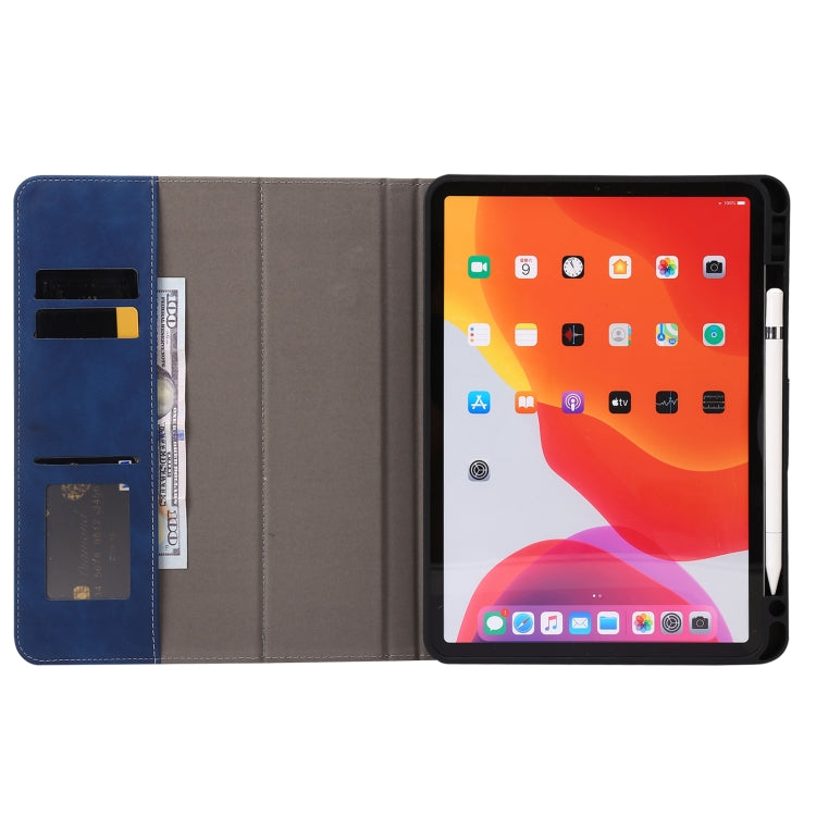 For iPad Pro 11 2022 / 2021 / 2020 / 2018 Calf Texture Horizontal Flip Leather Tablet Case(Dark Blue) by bashfashion