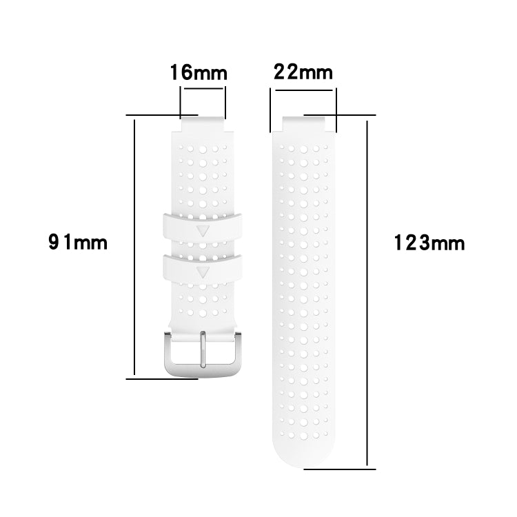 For Garmin Approach S5 Silicone Sports Two-Color Watch Band(White+Black) by bashfashion