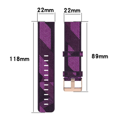 For Garmin Vivoactive 4 22mm Nylon Woven Watch Band(Pink) by bashfashion
