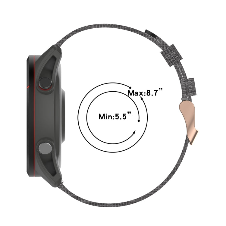 For Garmin Vivoactive 4 22mm Nylon Woven Watch Band(Pink) by bashfashion