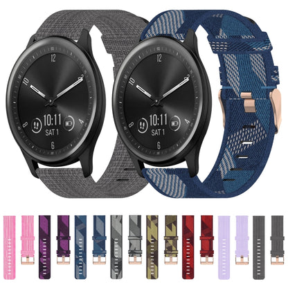 For Garmin Vivomove Sport 20mm Nylon Woven Watch Band(Pink) by bashfashion