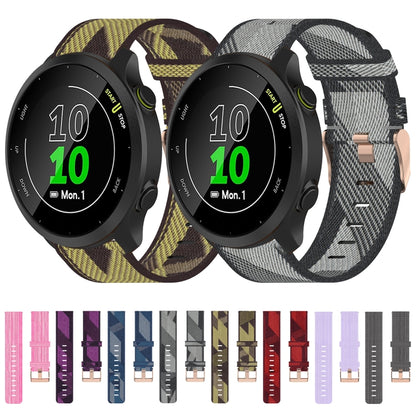 For Garmin Forerunner 158 20mm Nylon Woven Watch Band(Pink) by bashfashion