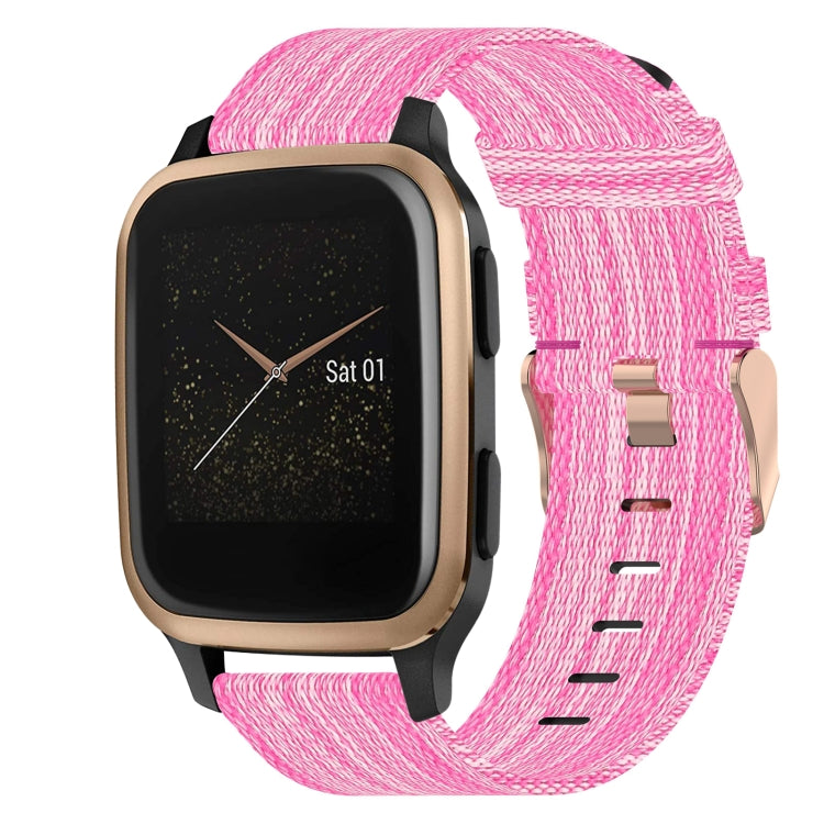 For Garmin Venu SQ 20mm Nylon Woven Watch Band(Pink) by bashfashion