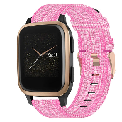 For Garmin Venu SQ 20mm Nylon Woven Watch Band(Pink) by bashfashion
