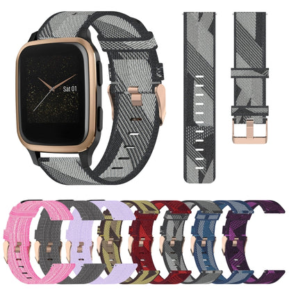 For Garmin Venu SQ 20mm Nylon Woven Watch Band(Pink) by bashfashion