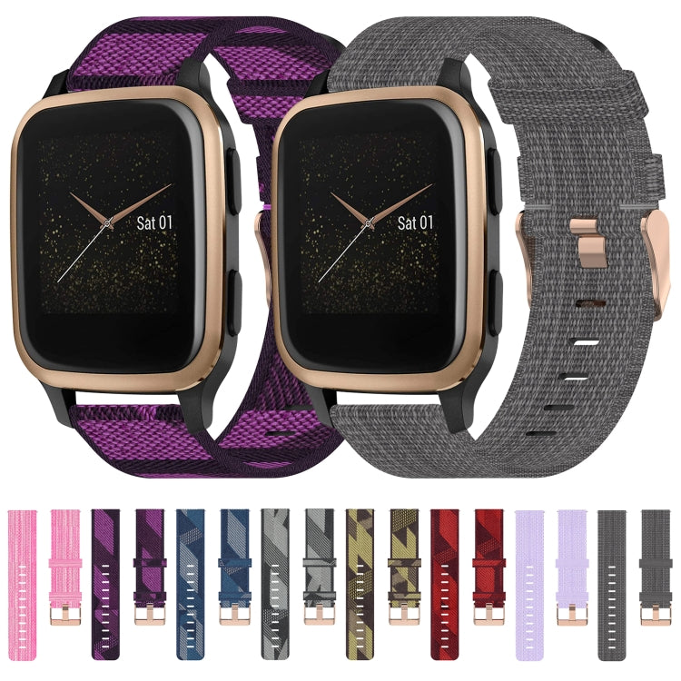 For Garmin Venu SQ 20mm Nylon Woven Watch Band(Pink) by bashfashion