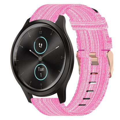 For Garmin Garminmove Style 20mm Nylon Woven Watch Band(Pink) by bashfashion