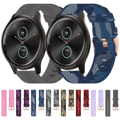 For Garmin Garminmove Style 20mm Nylon Woven Watch Band(Pink) by bashfashion