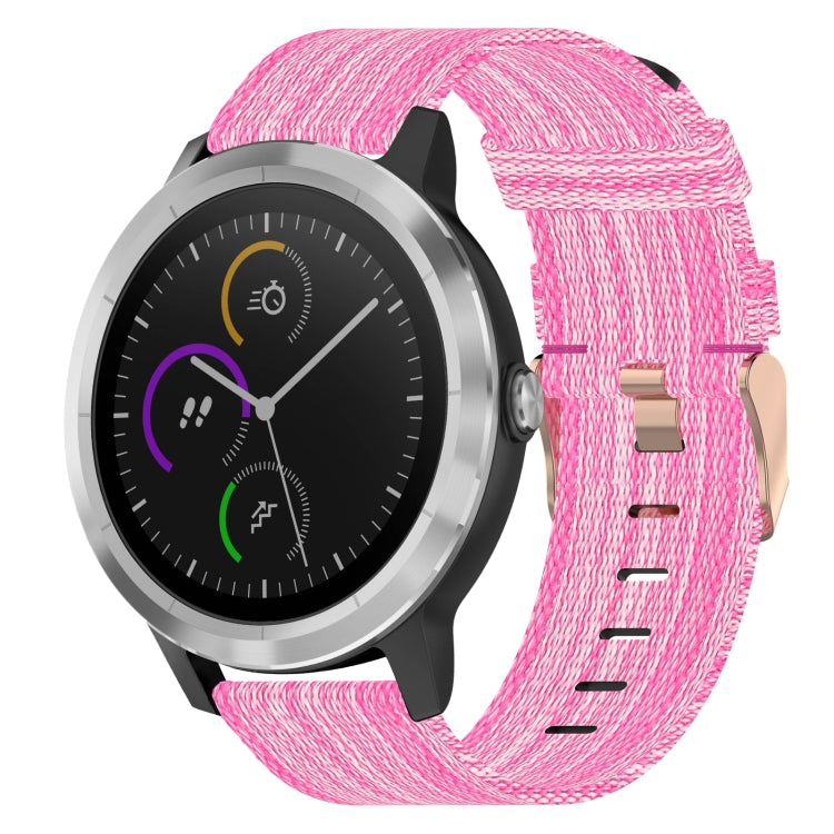 For Garmin Vivoactive 3 20mm Nylon Woven Watch Band(Pink) by bashfashion