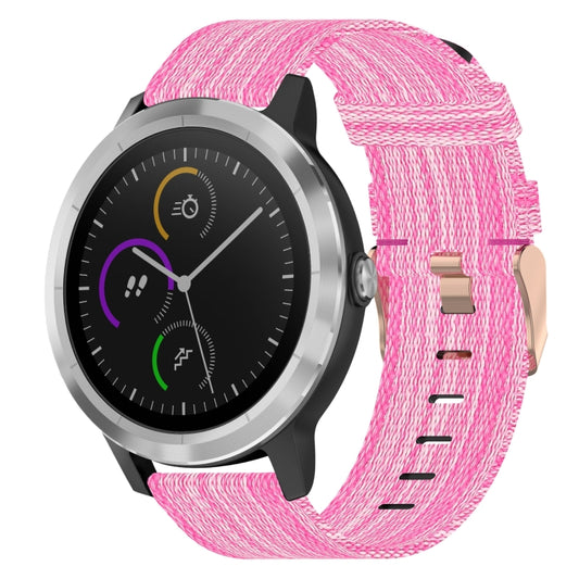 For Garmin Vivoactive 3 20mm Nylon Woven Watch Band(Pink) by bashfashion