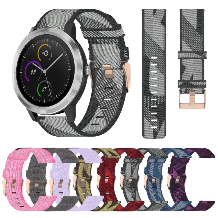 For Garmin Vivoactive 3 20mm Nylon Woven Watch Band(Pink) by bashfashion