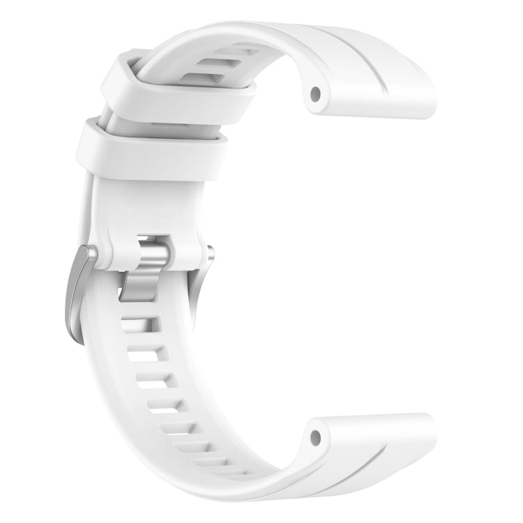 For Garmin Forerunner 955 22mm Solid Color Silicone Watch Band(White) by bashfashion