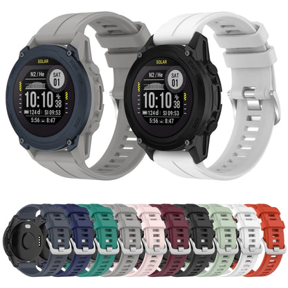For Garmin Descent G1 22mm Solid Color Silicone Watch Band(White) by bashfashion