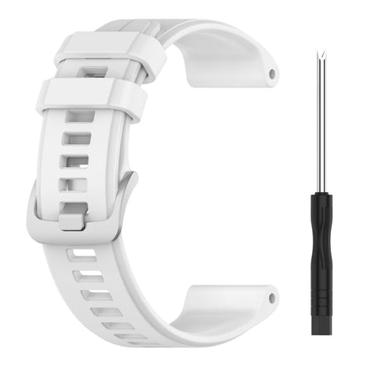 For Garmin Fenix 6 GPS 22mm Solid Color Silicone Watch Band(White) by bashfashion