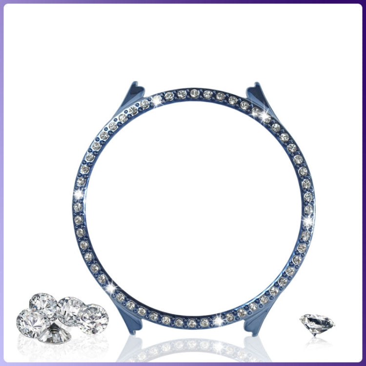 For Samsung Galaxy Watch 5 44mm TPU Shockproof Silicone Case With Diamond(Blue) by bashfashion