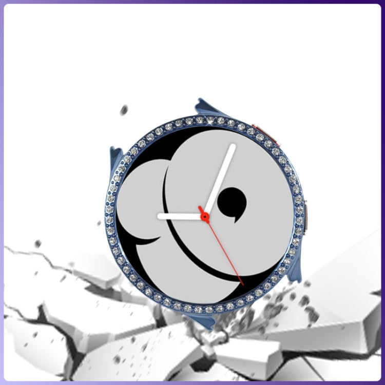 For Samsung Galaxy Watch 5 44mm TPU Shockproof Silicone Case With Diamond(Black) by bashfashion