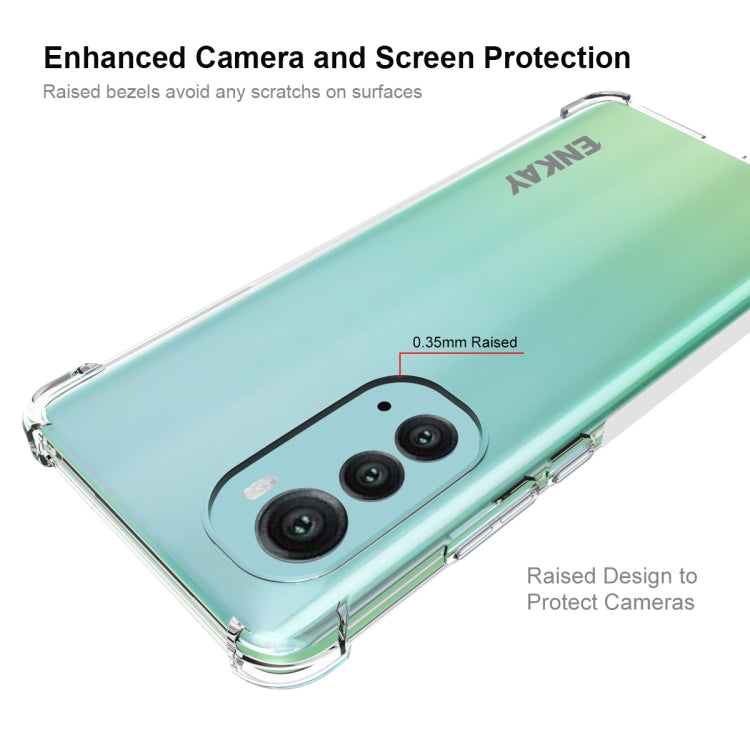 For Motorola Moto Edge 2022 ENKAY Transparent TPU Shockproof Phone Case by ENKAY