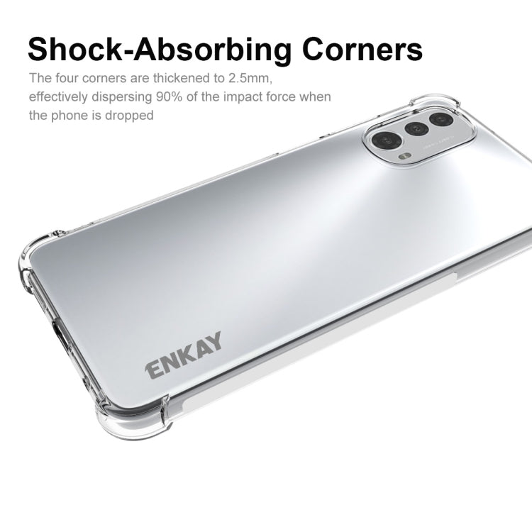 For Motorola Moto E32 / E32s ENKAY Transparent TPU Shockproof Phone Case by ENKAY